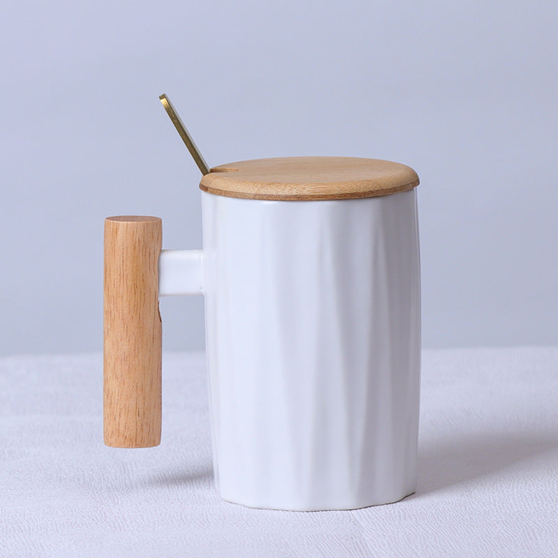 Solid Wooden Handle Mug