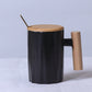 Solid Wooden Handle Mug