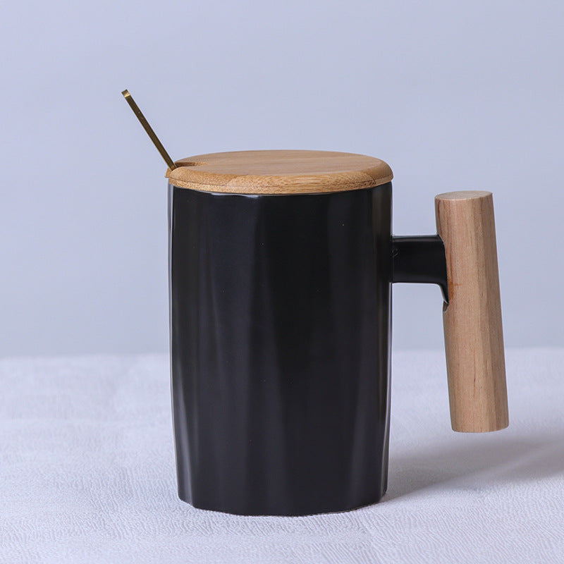 Solid Wooden Handle Mug