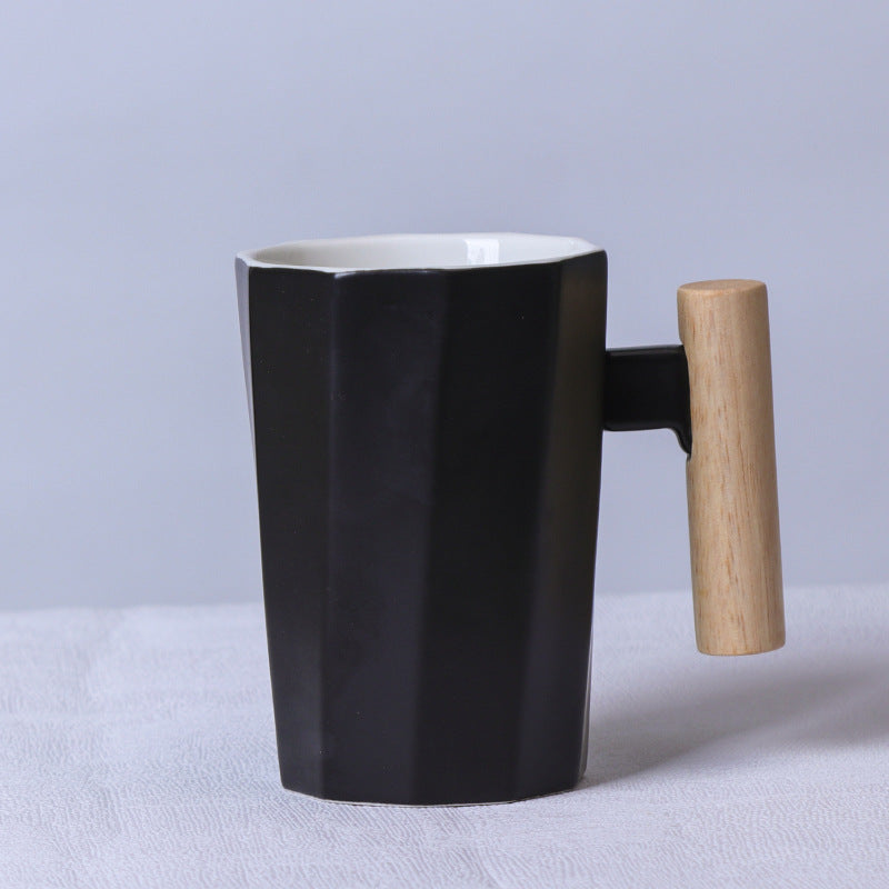 Solid Wooden Handle Mug