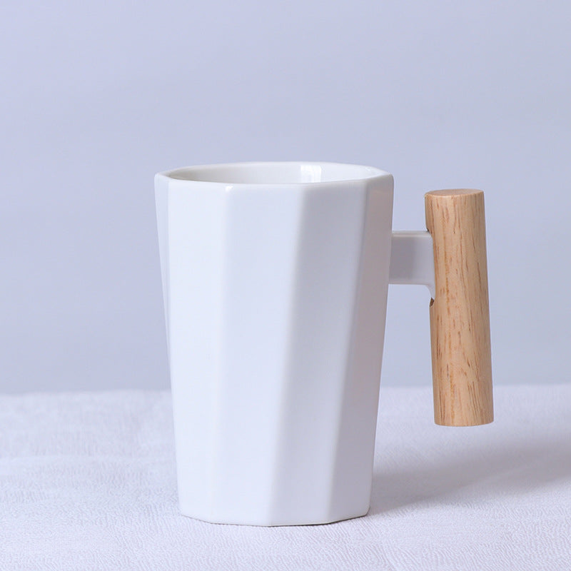 Solid Wooden Handle Mug