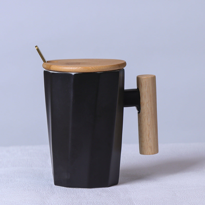 Solid Wooden Handle Mug