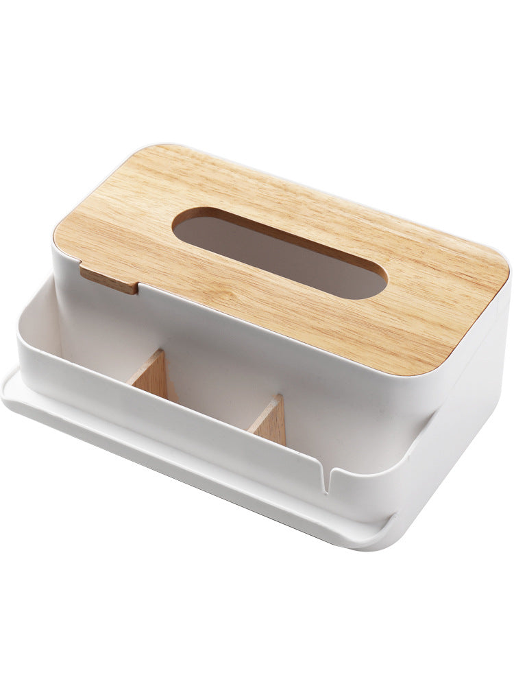 Wooden Lid Tissue and Storage Box