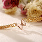 Pink Acrylic Butterfly Chain Necklace