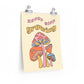 Never Stop Growing Retro Poster