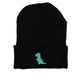 Teal Baby Dino Embroidered Beanie