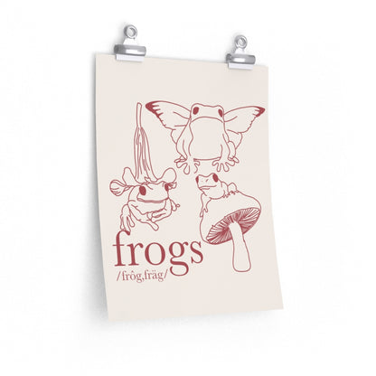 Vintage Frogs Poster