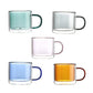 Double Wall Glass Colorful Mug