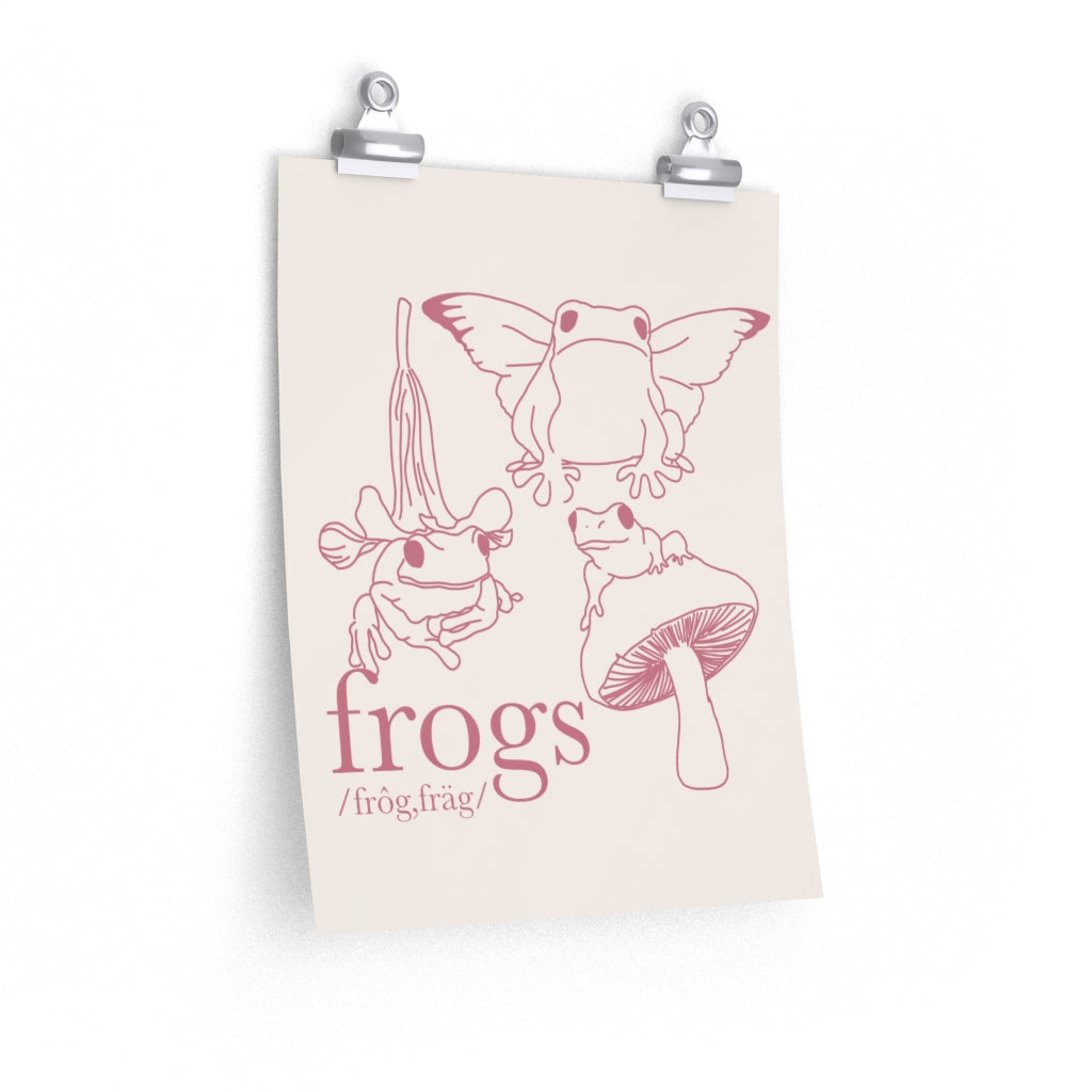 Vintage Frogs Poster