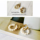 Pearl Hoop Chunky Gold Earrings