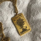 Gold Box Chain Tarot Card Necklace