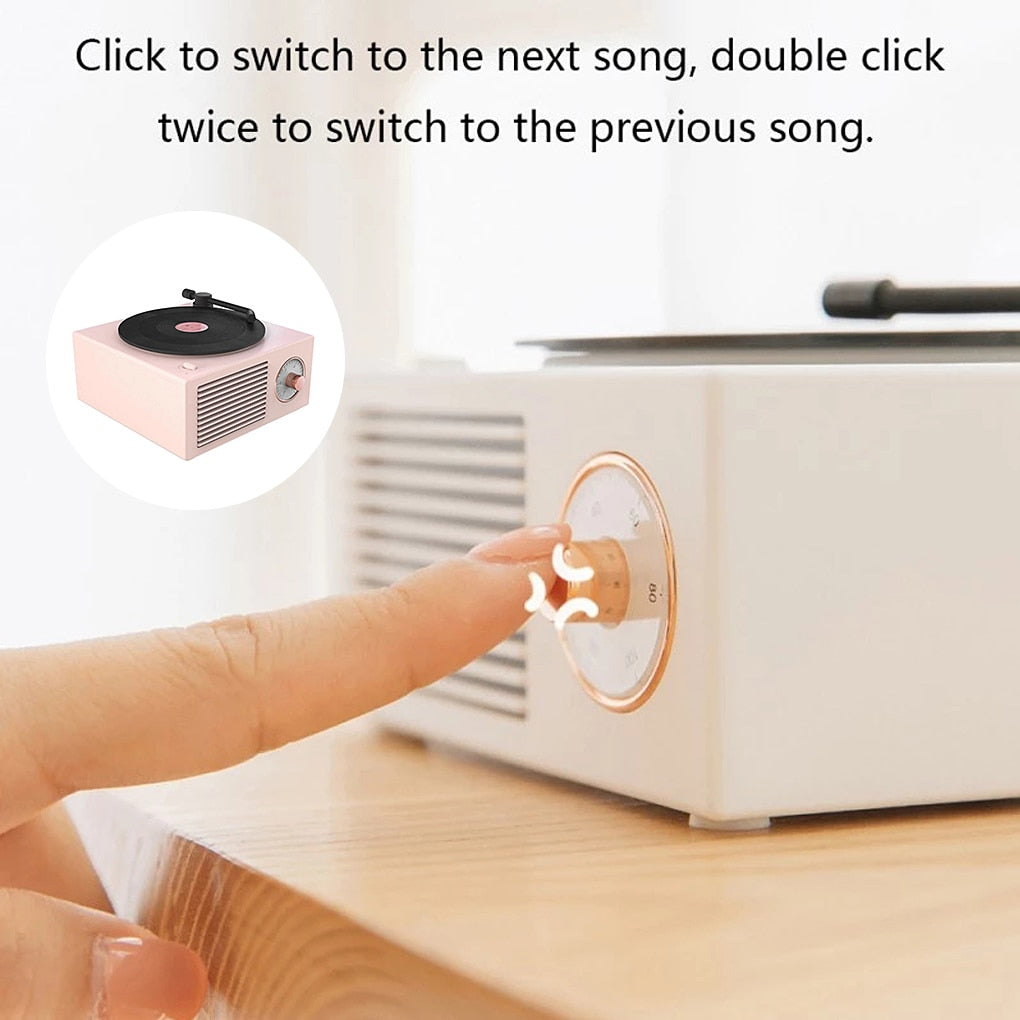 Vinyl Record Player Bluetooth Speaker