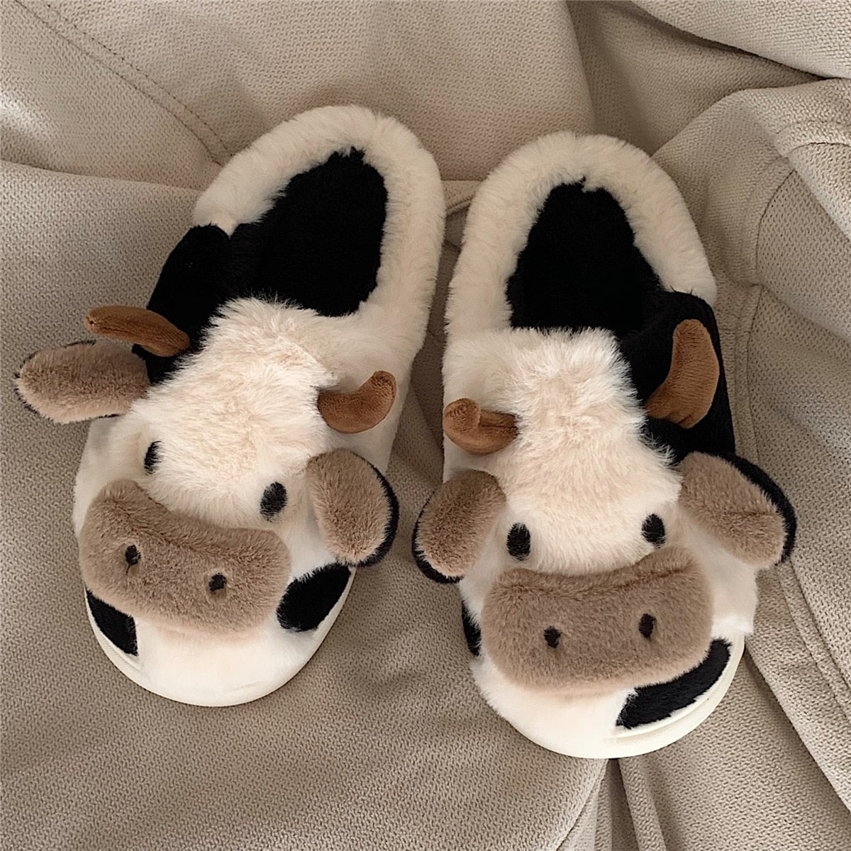 Soft as a Cloud Cow Slippers