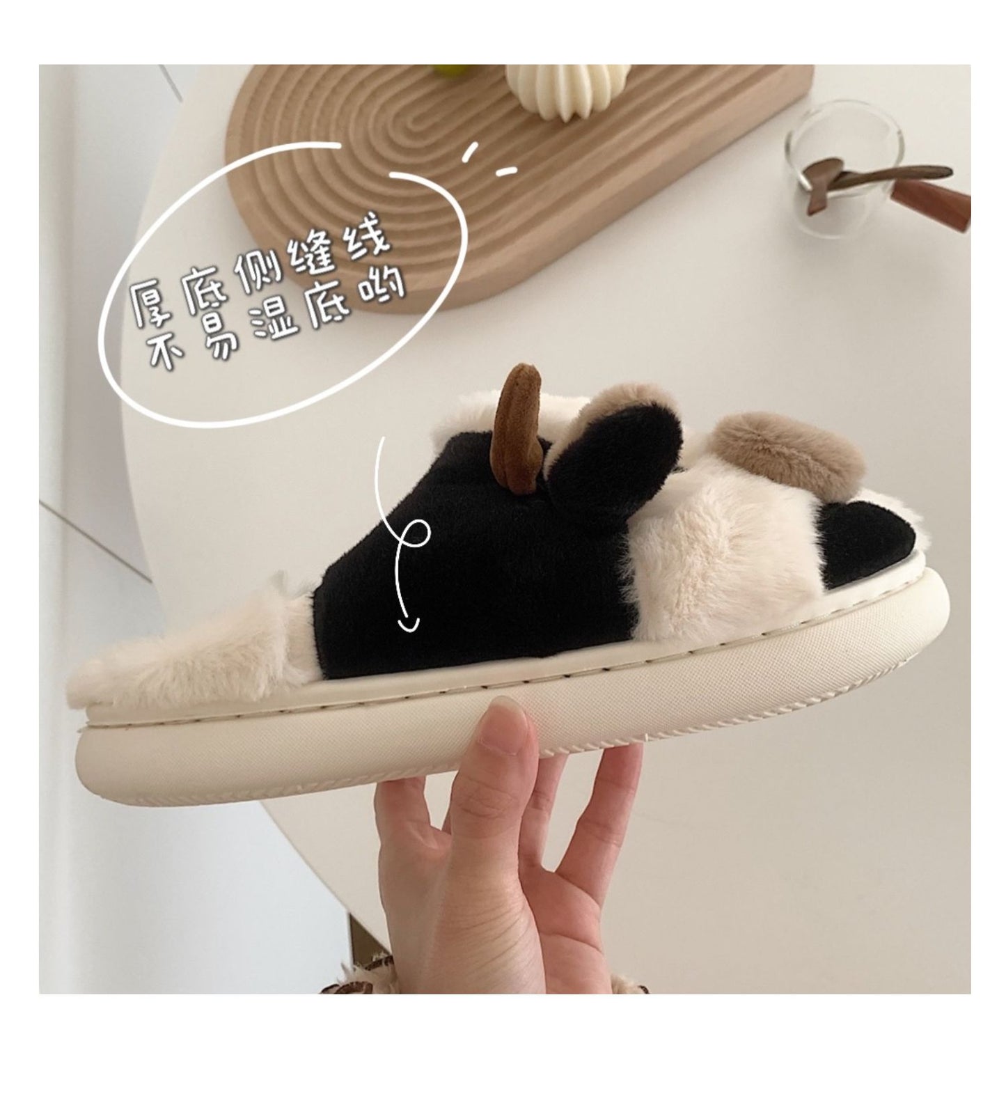 Soft as a Cloud Cow Slippers