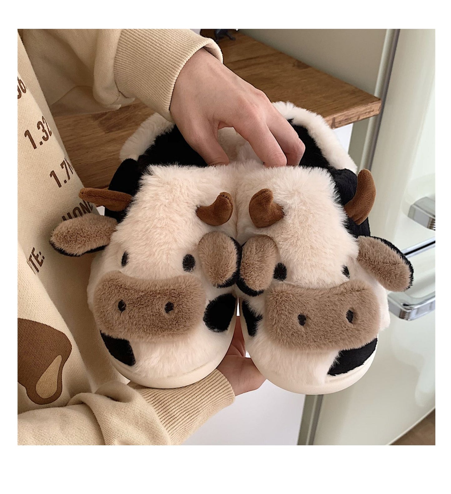 Soft as a Cloud Cow Slippers