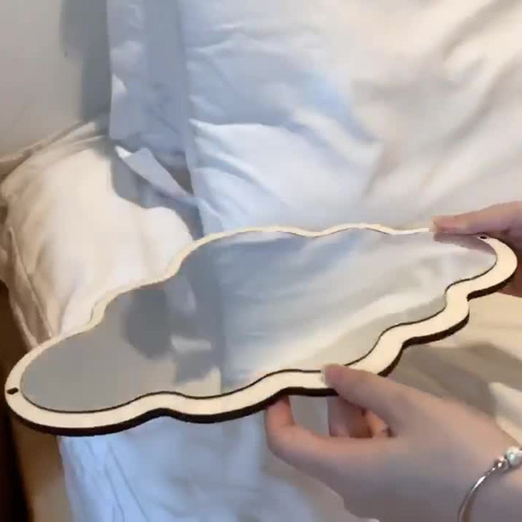 Wooden Frame Cloud Mirror