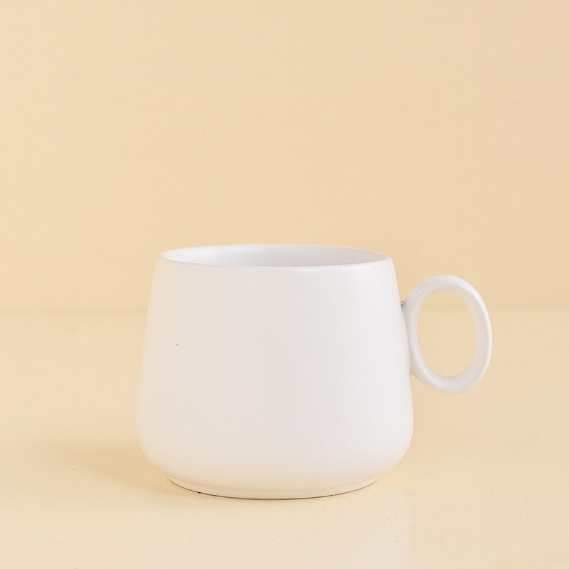 Ceramic Large Bottom Mugs in Pastels