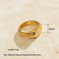 Large Gold Flat Top Ring
