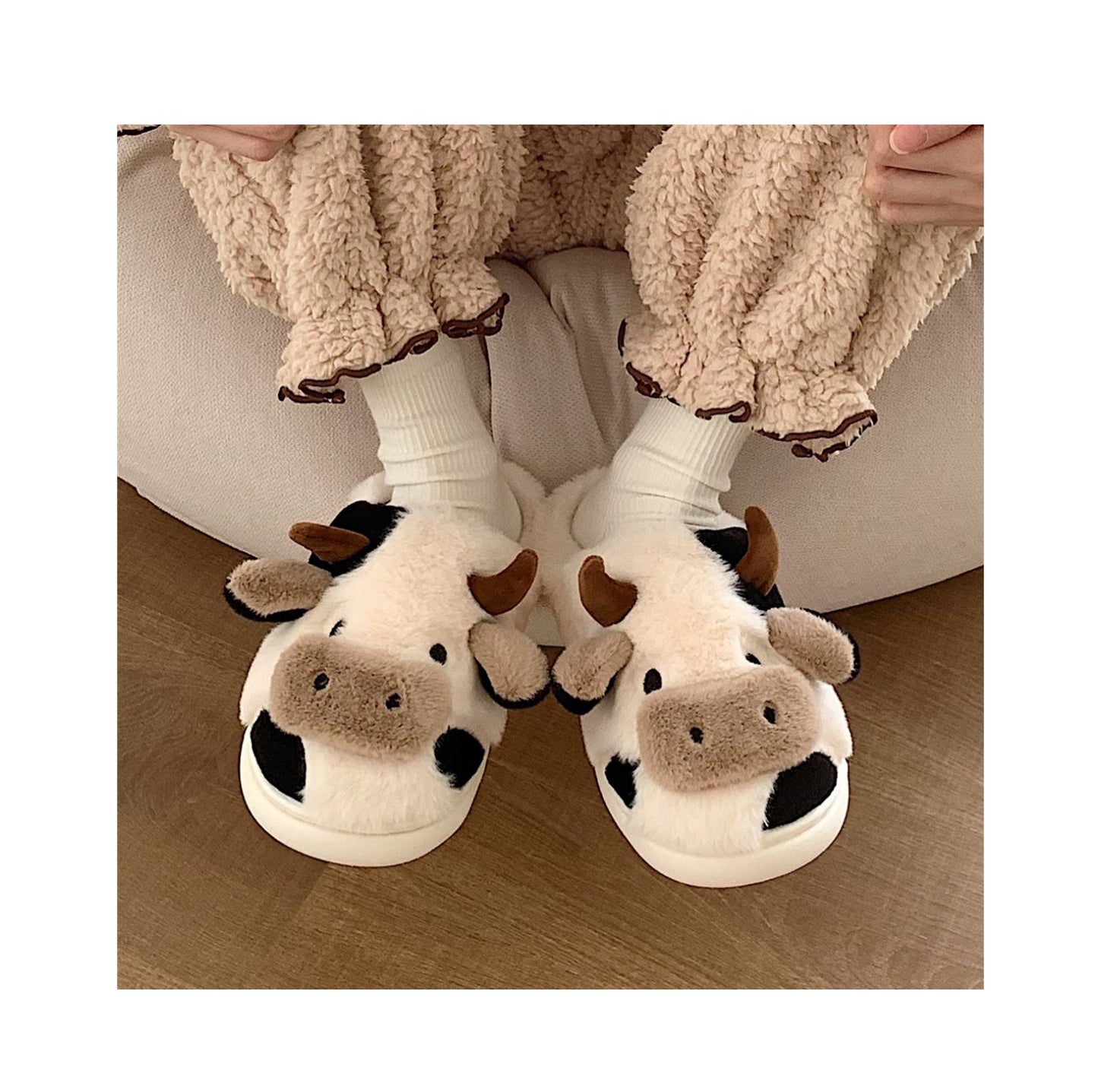 Soft as a Cloud Cow Slippers