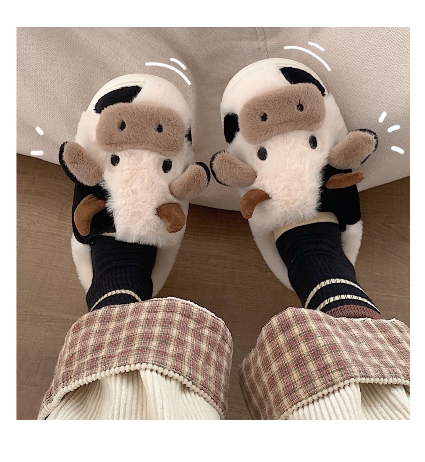 Soft as a Cloud Cow Slippers