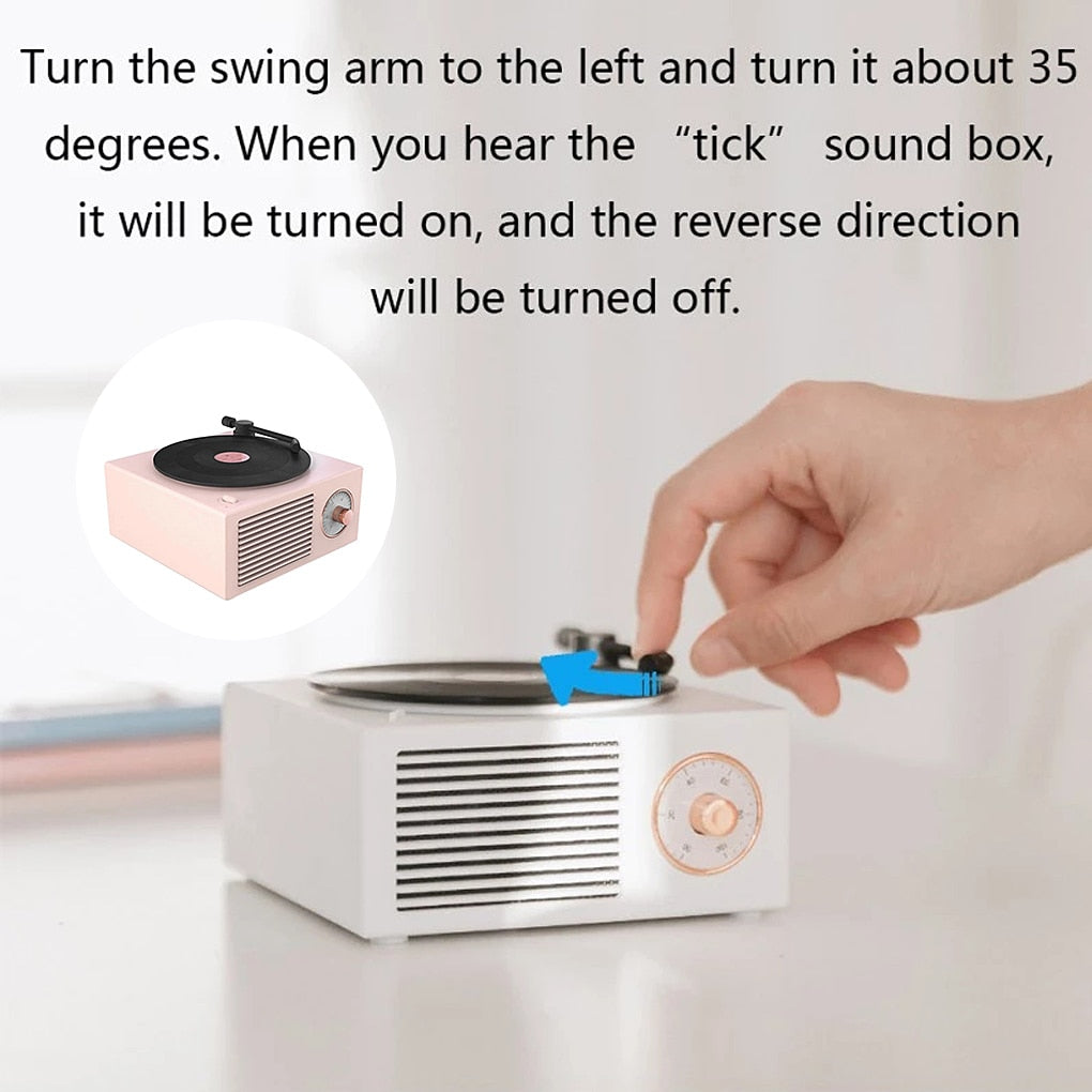 Vinyl Record Player Bluetooth Speaker