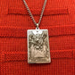 Silver Box Chain Tarot Card Necklace