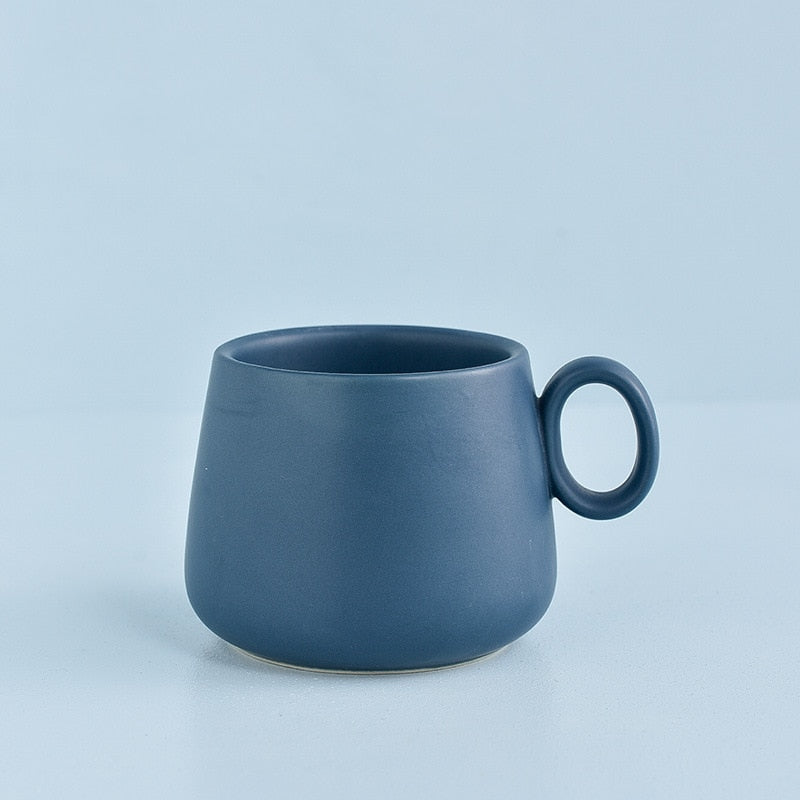 Ceramic Large Bottom Mugs in Pastels