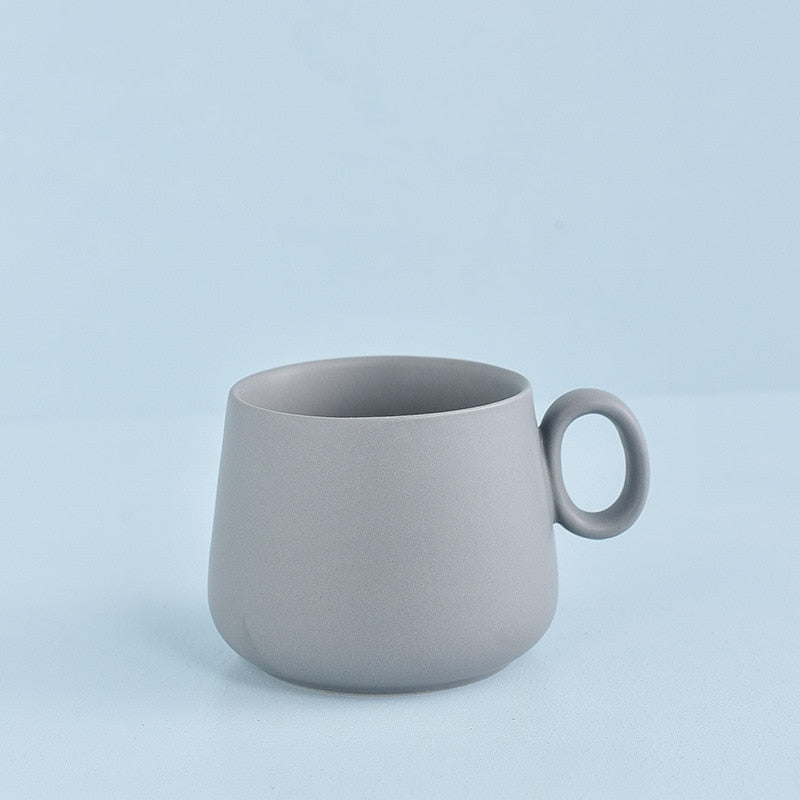 Ceramic Large Bottom Mugs in Pastels