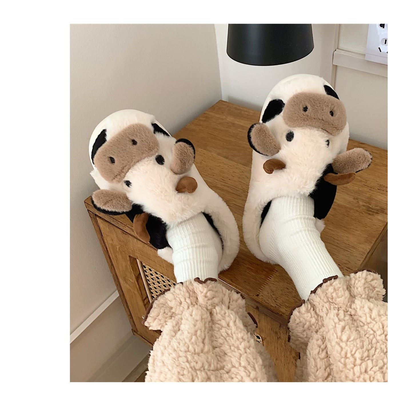 Soft as a Cloud Cow Slippers