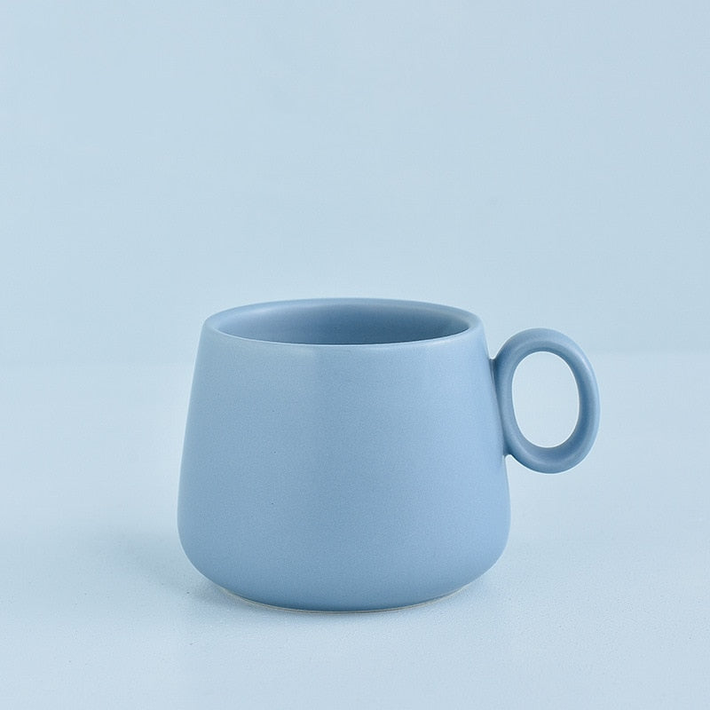 Ceramic Large Bottom Mugs in Pastels