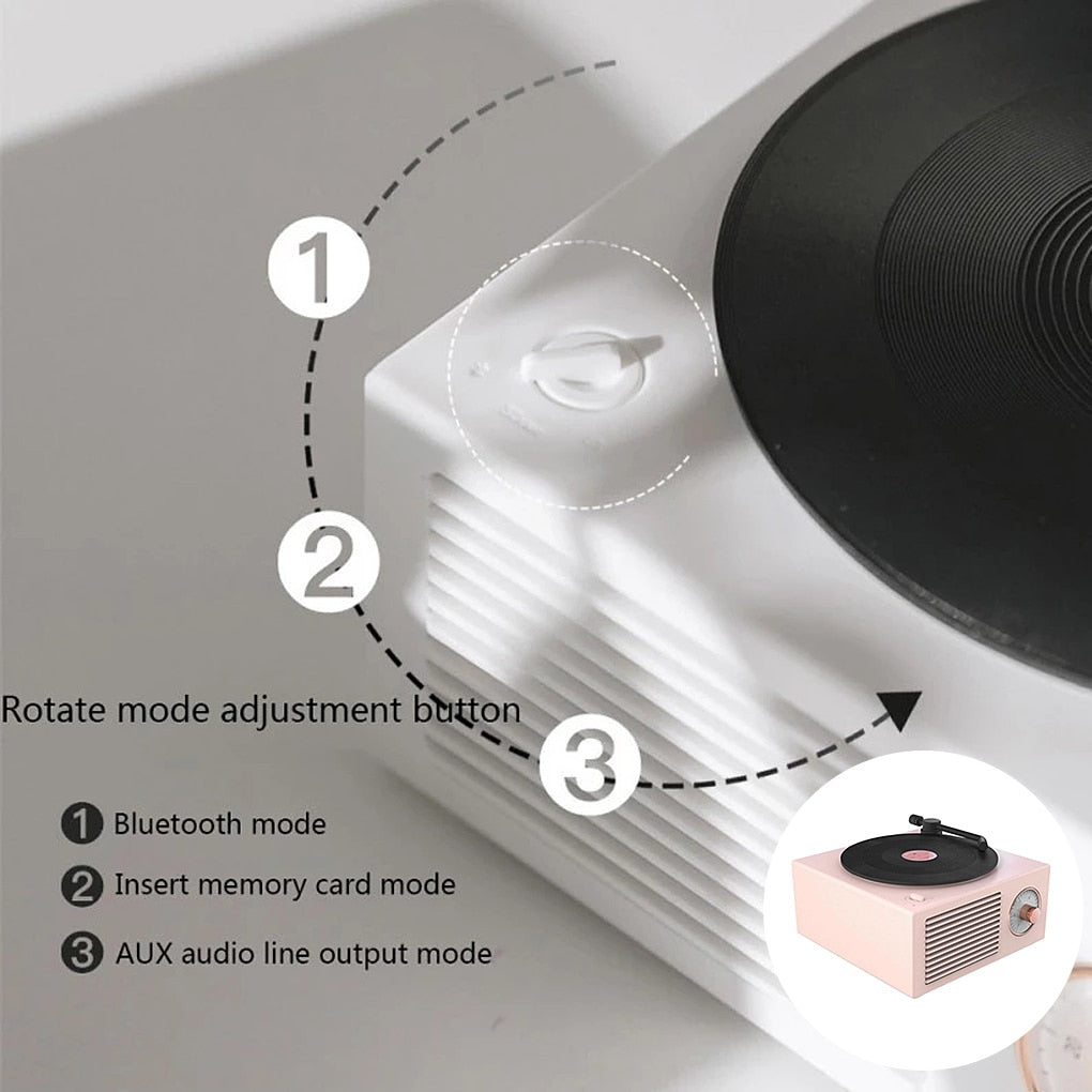 Vinyl Record Player Bluetooth Speaker