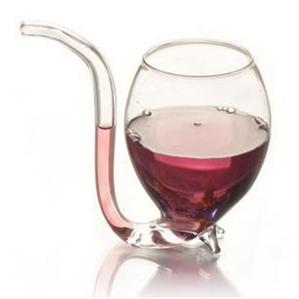 Glass Transparent Cup Mug With Built in Straw