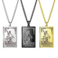 Rose Gold Link Chain Tarot Card Necklace