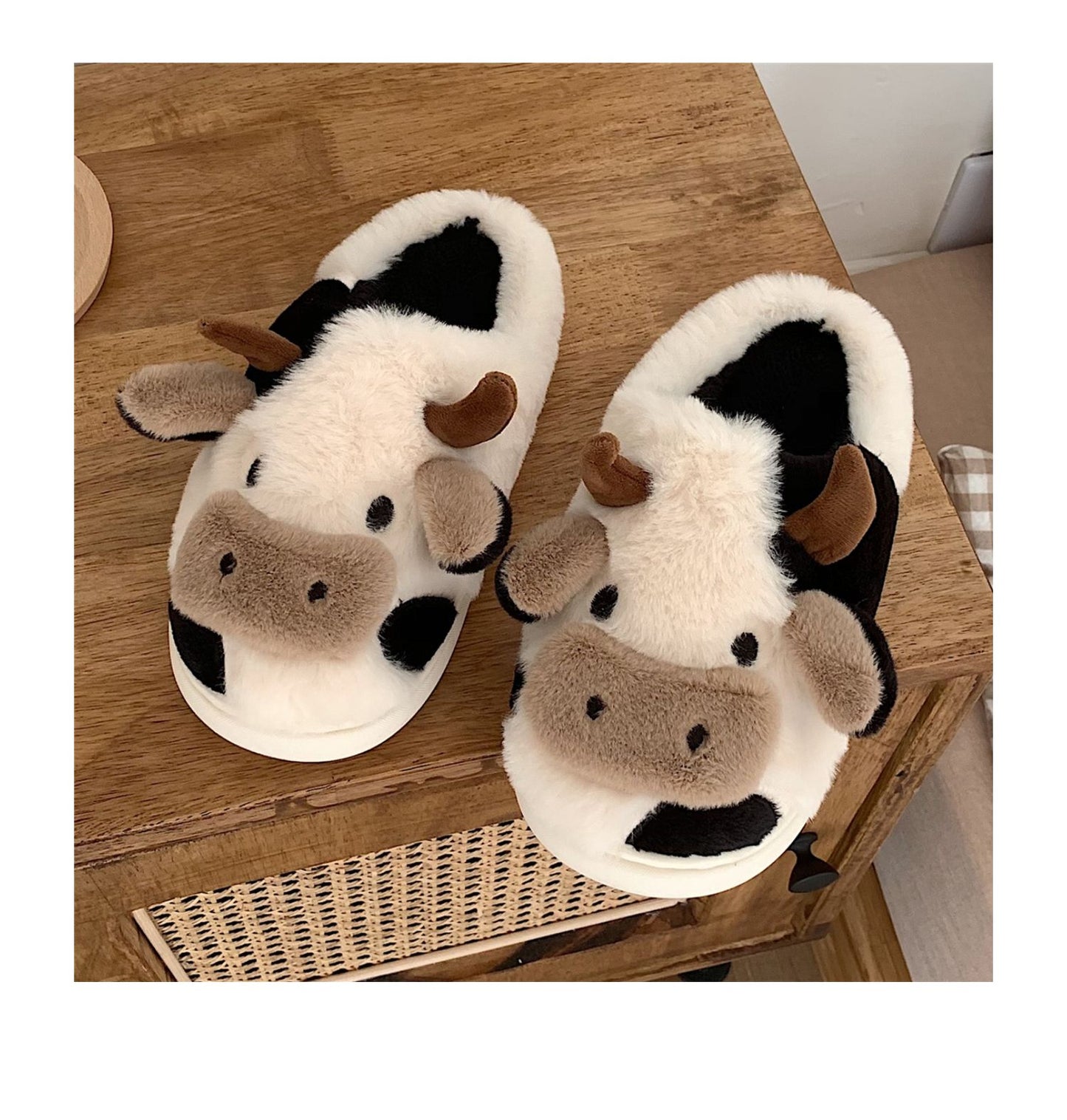 Soft as a Cloud Cow Slippers