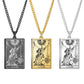 Black Link Chain Tarot Card Necklace