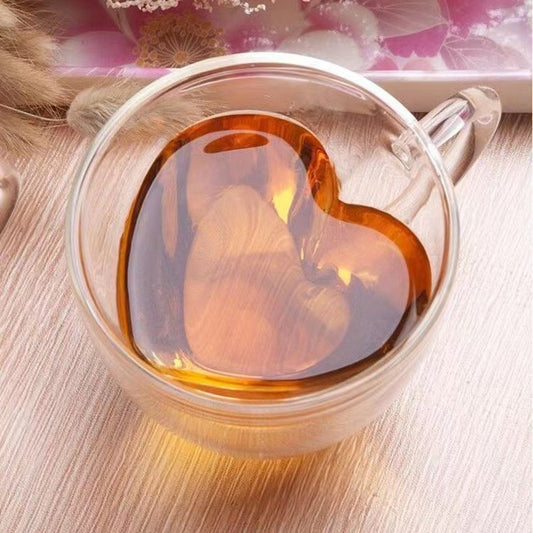 Heart Shaped Glass Mug