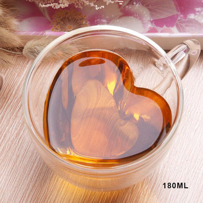 Heart Shaped Glass Mug