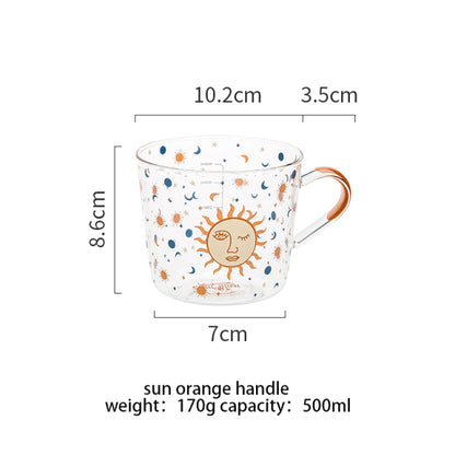 Sun Eye Pattern Glass Cup