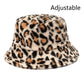 Faux Fur Fluffy Animal Pattern Bucket Hats