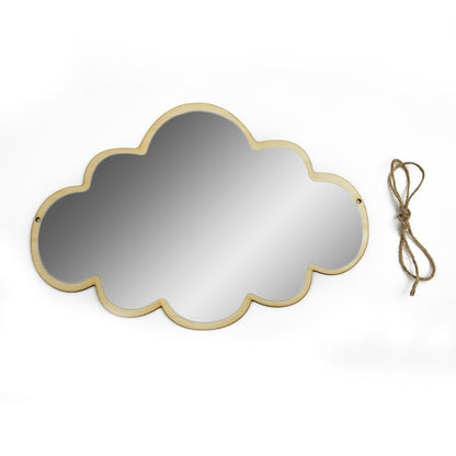 Wooden Frame Cloud Mirror