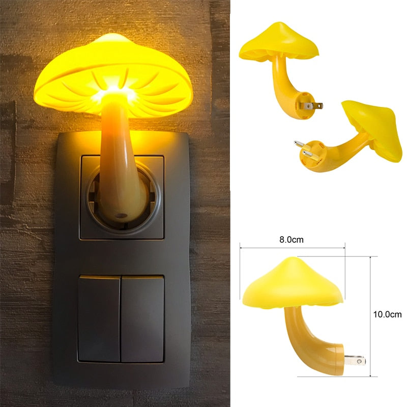 Led Mushroom Wall Socket Lamp