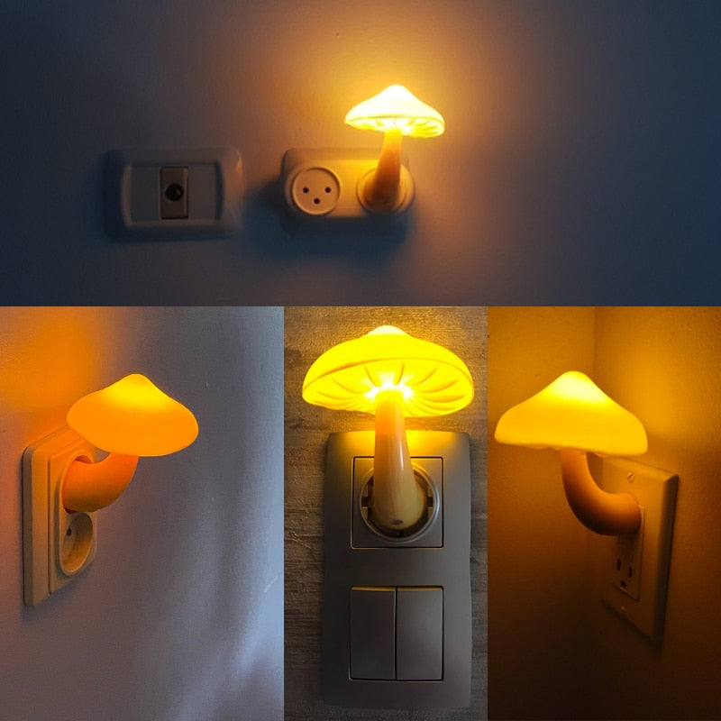 Led Mushroom Wall Socket Lamp