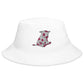 Pink Cow Embroidered Bucket Hat