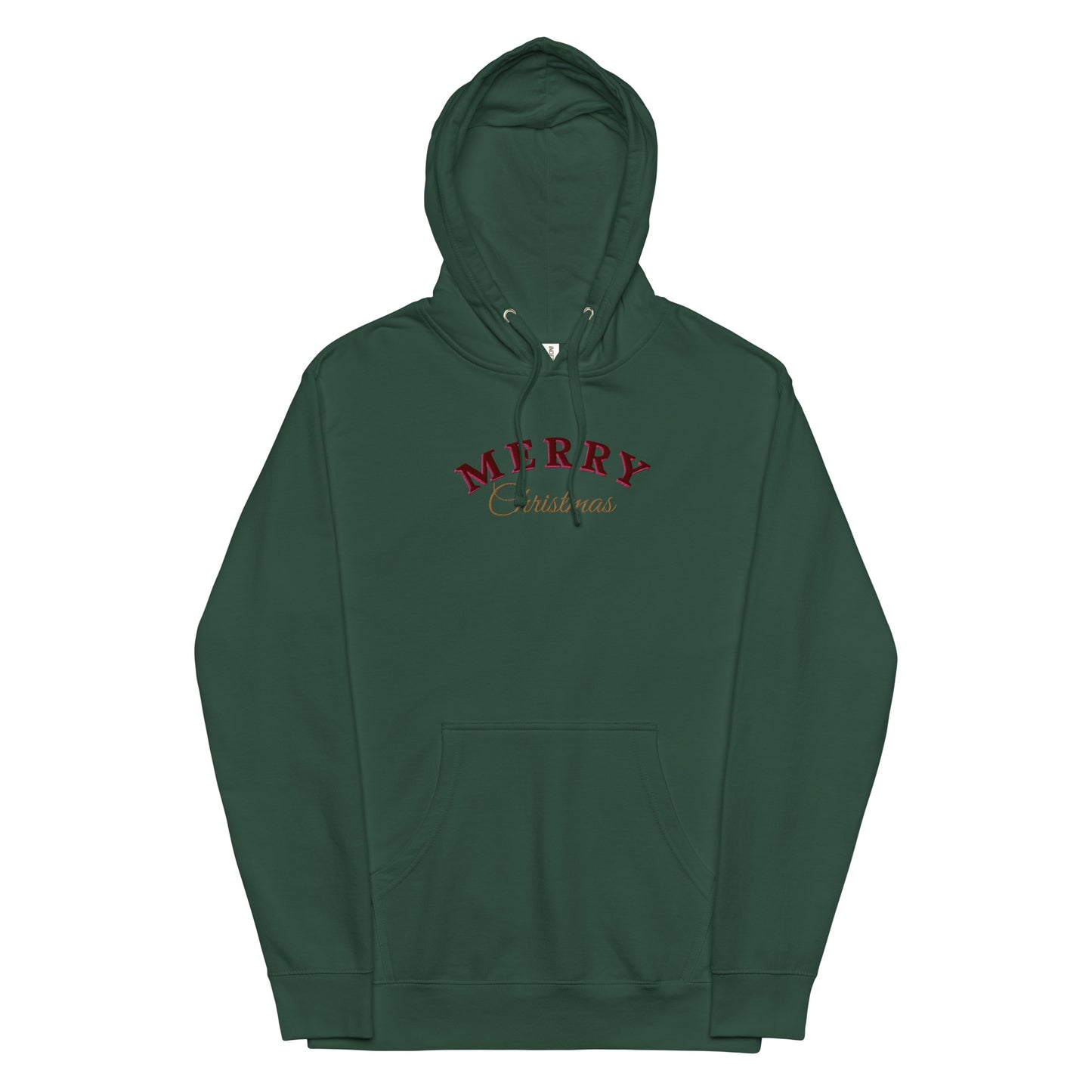 Merry Christmas Embroidered Hooded Sweatshirt