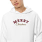 Merry Christmas Embroidered Hooded Sweatshirt