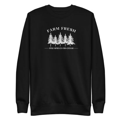 Fresh Pine Trees Embroidered Sweatshirt