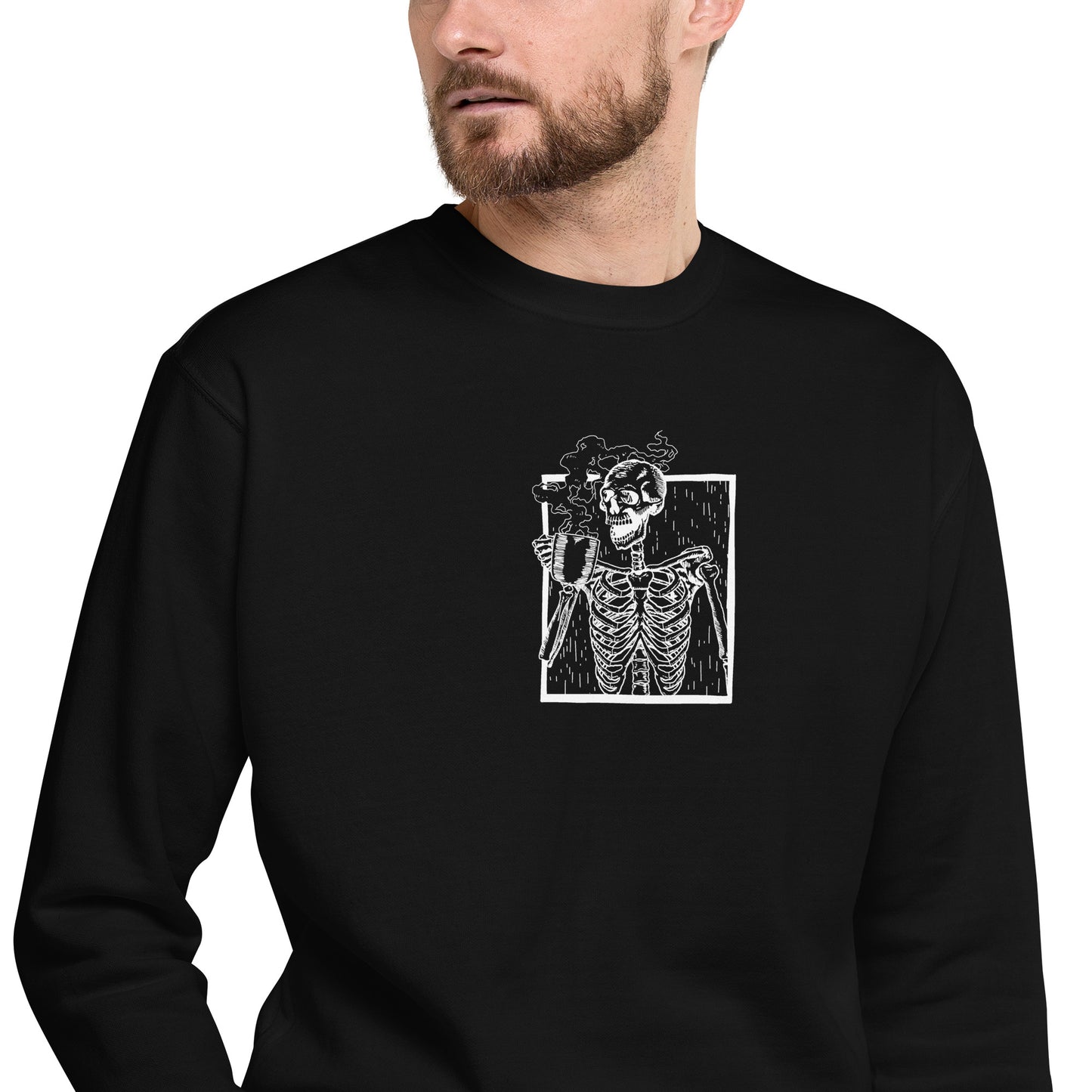 Spooky Coffee Embroidery Sweatshirt